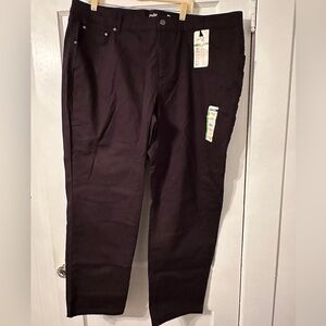 Terra & Sky Women’s Plus Size 24W Mid-Rise Straight Leg Black Jeans NWT